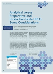 cover image for Analytical versus Preparative and Production-Scale HPLC: Some Considerations
