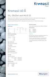 cover image for Product data sheets – Kromasil 60 Å