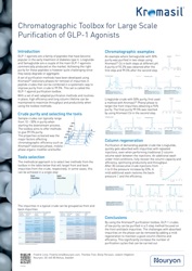 cover image for Chromatographic toolbox for large scale purification of GLP-1 agonists